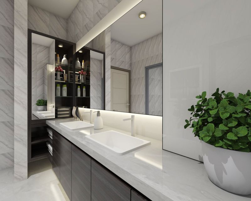 Bathroom Mirror Installation